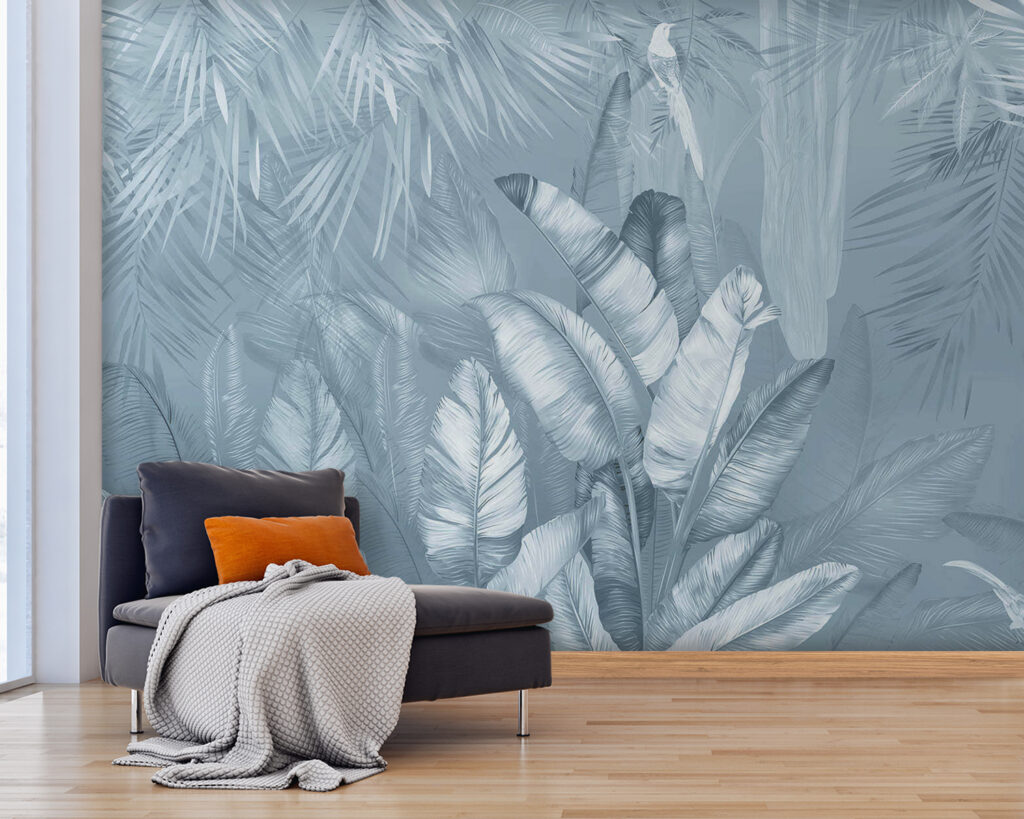Hojas tropicales y aves — interior 3