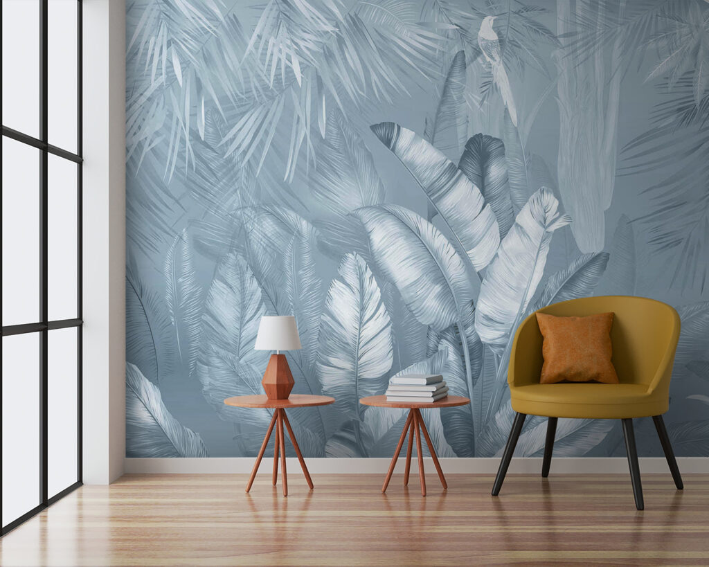 Hojas tropicales y aves — interior 4