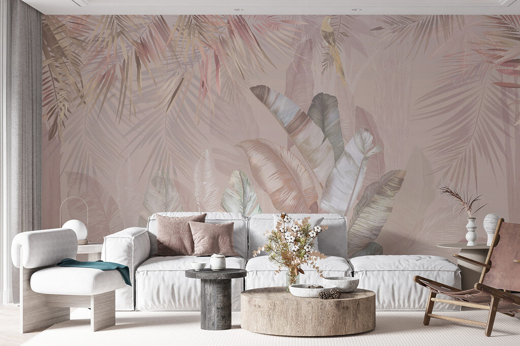 Hojas tropicales y aves — interior 6