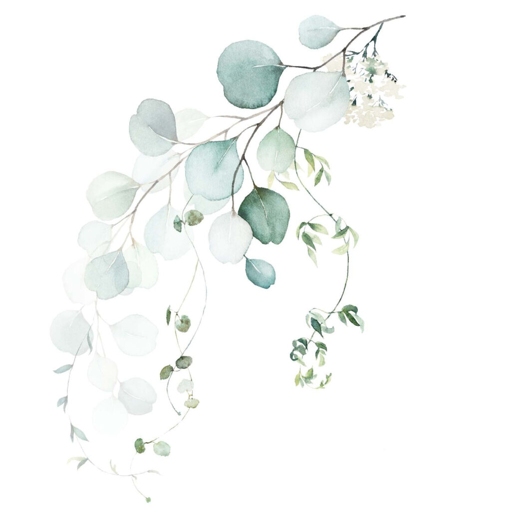 Ramita en verde agua — diseño completo