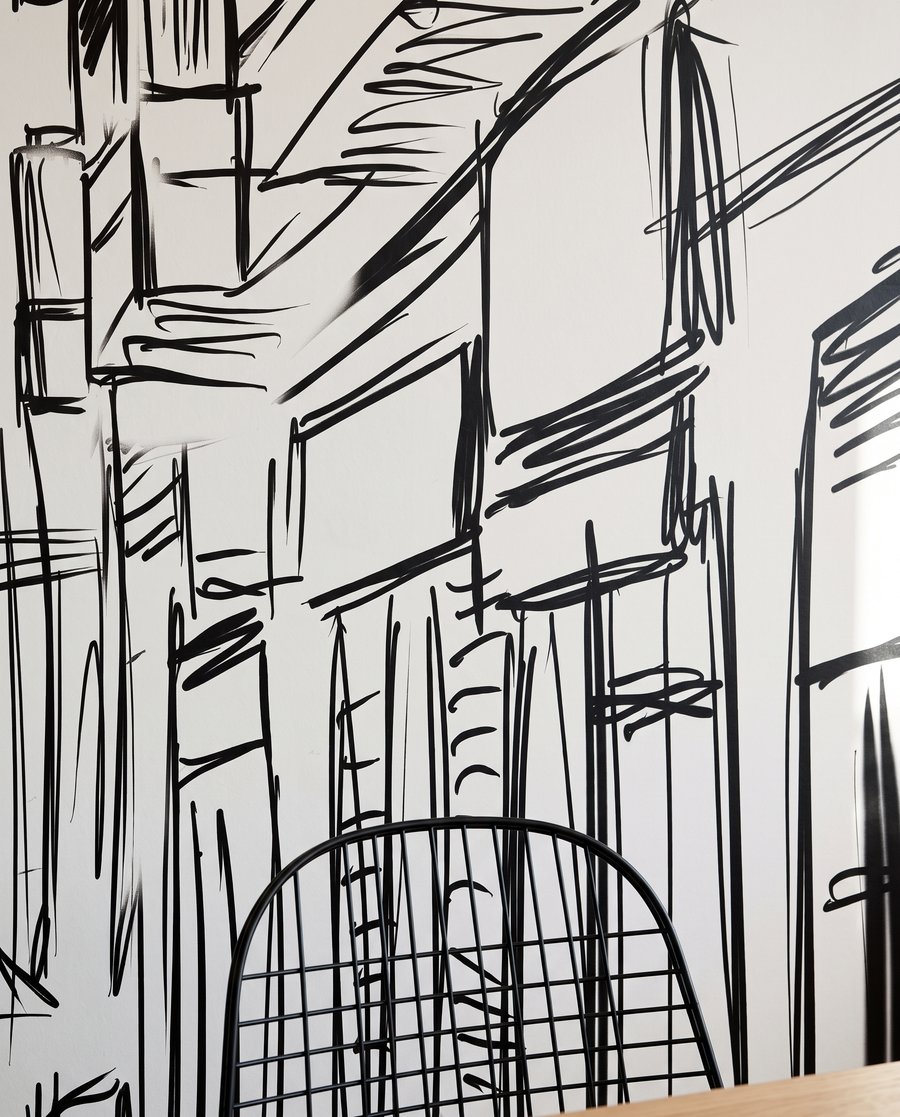 Calle en boceto — detalle