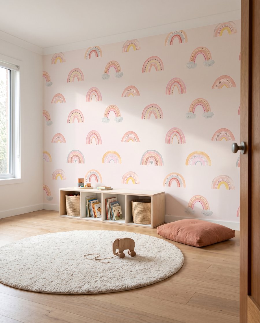 Arcoíris pequeños sobre rosa — interior 2