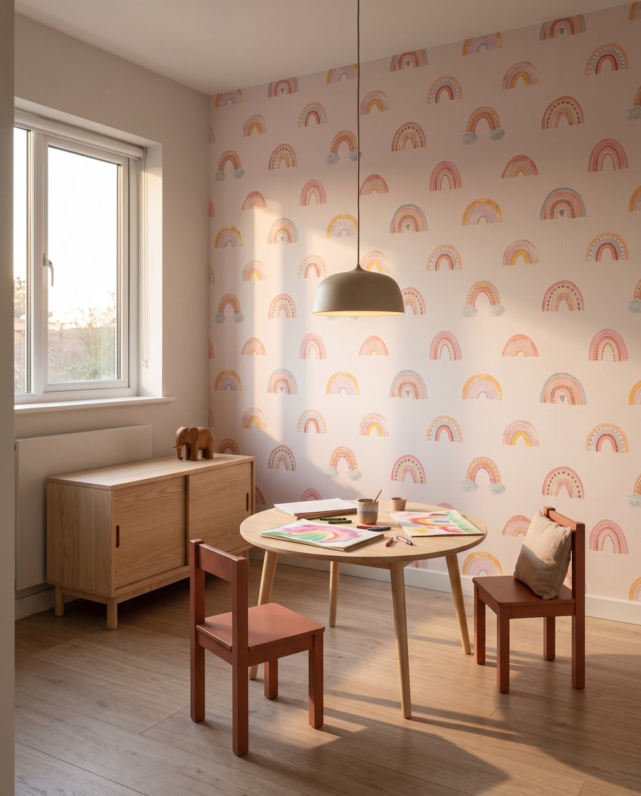 Arcoíris pequeños sobre rosa — interior 4