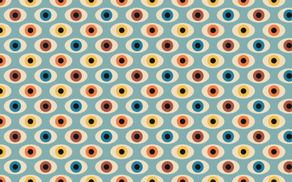 Pequeños círculos como ojos — diseño completo