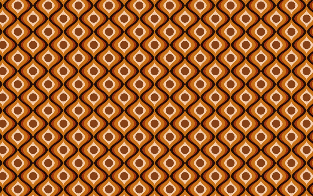 Ondas en naranja retro — diseño completo