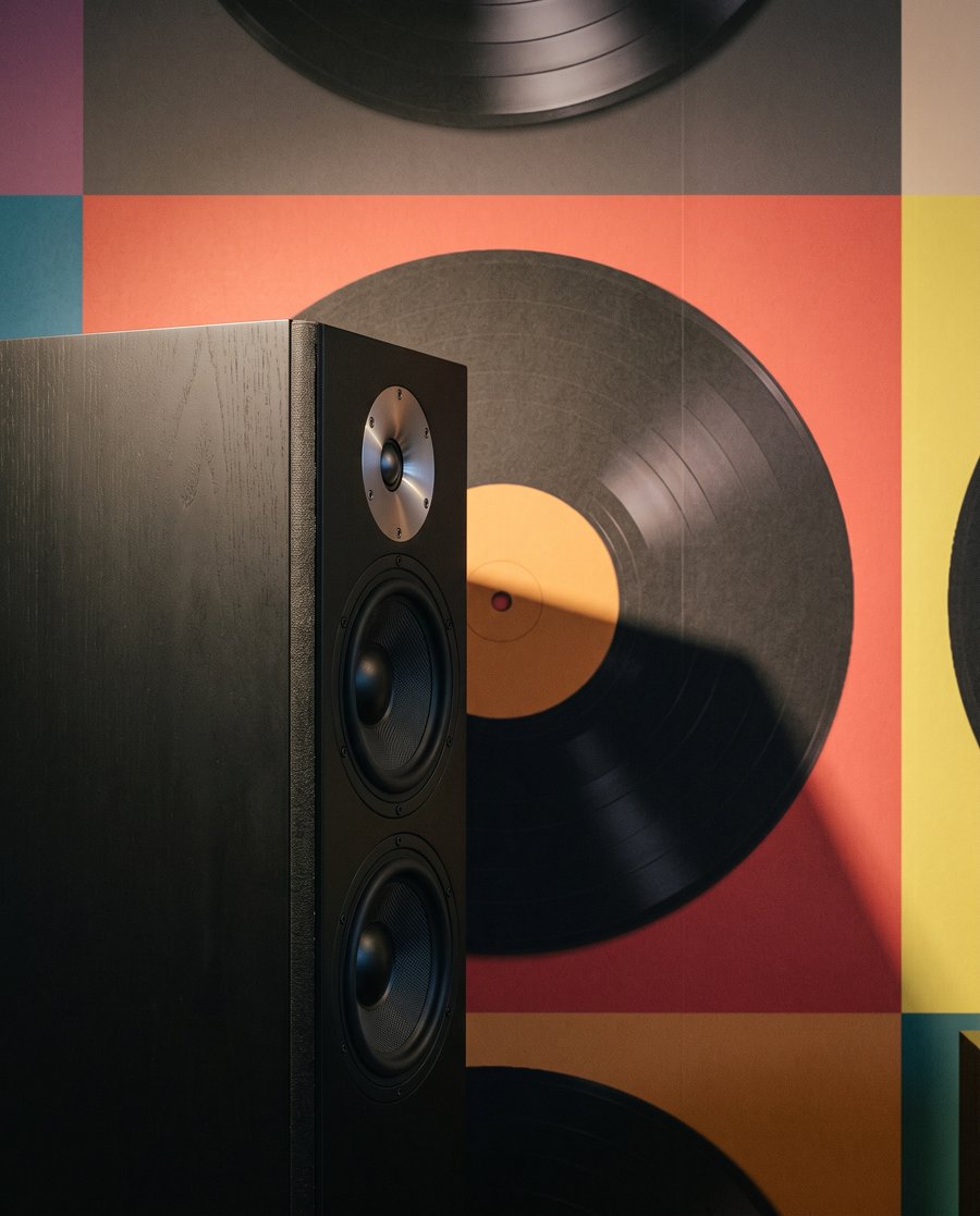 Discos de vinilo coloridos — interior 3