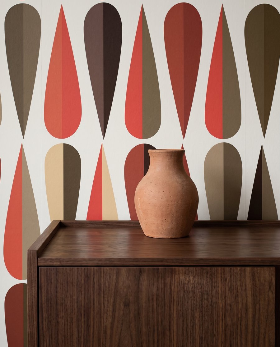 Gotas en ritmo retro — detalle