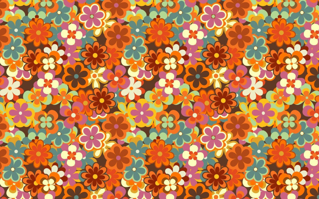 Pequeñas flores naranjas — diseño completo