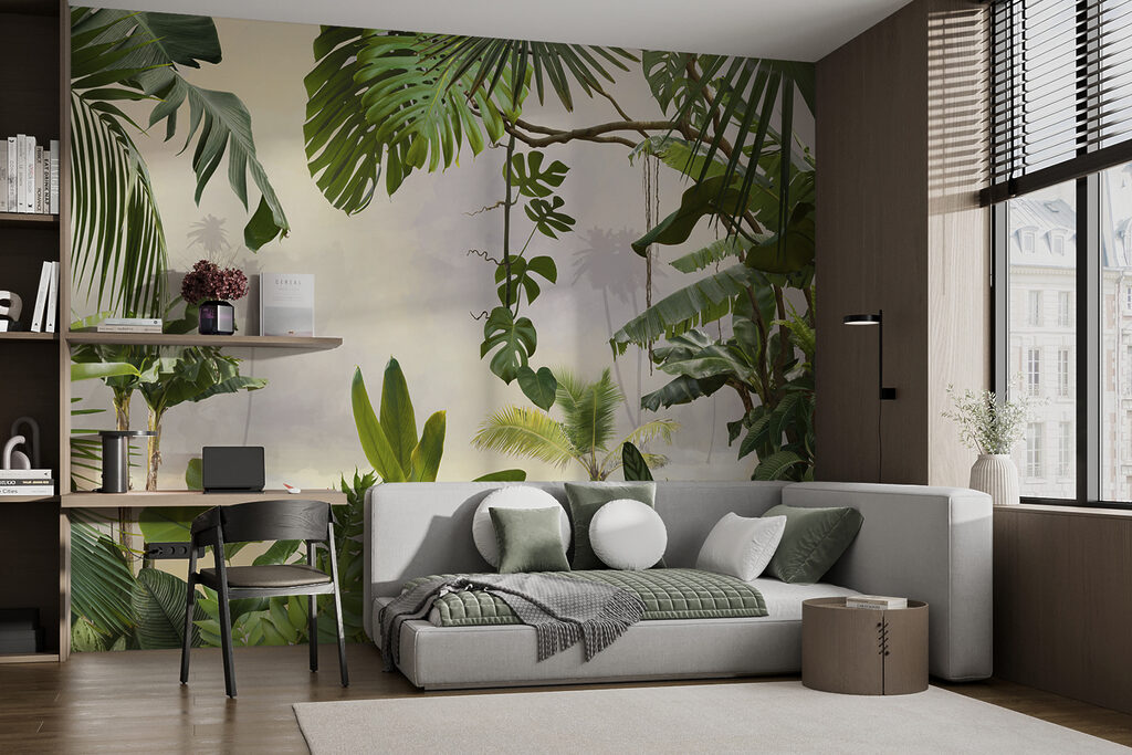 Claro entre hojas tropicales — interior 2