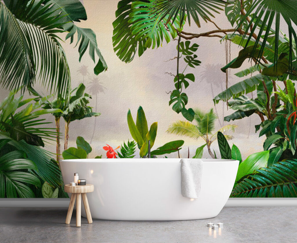 Claro entre hojas tropicales — interior 1