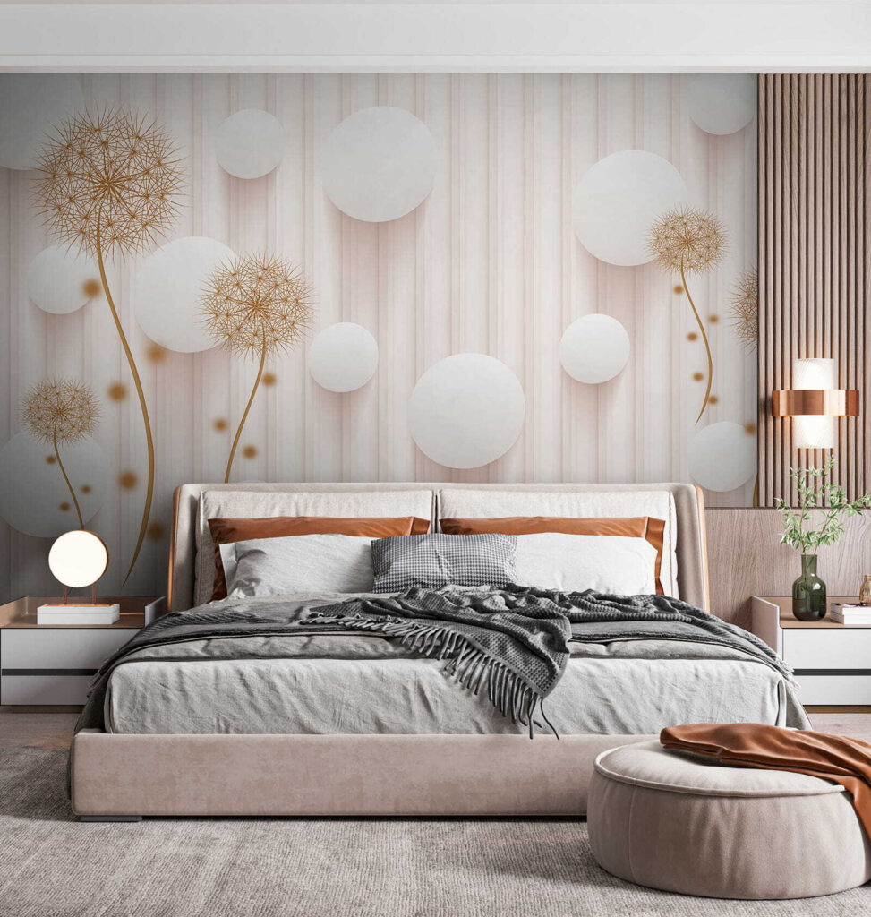 Pompones blancos sobre tallos — interior 4