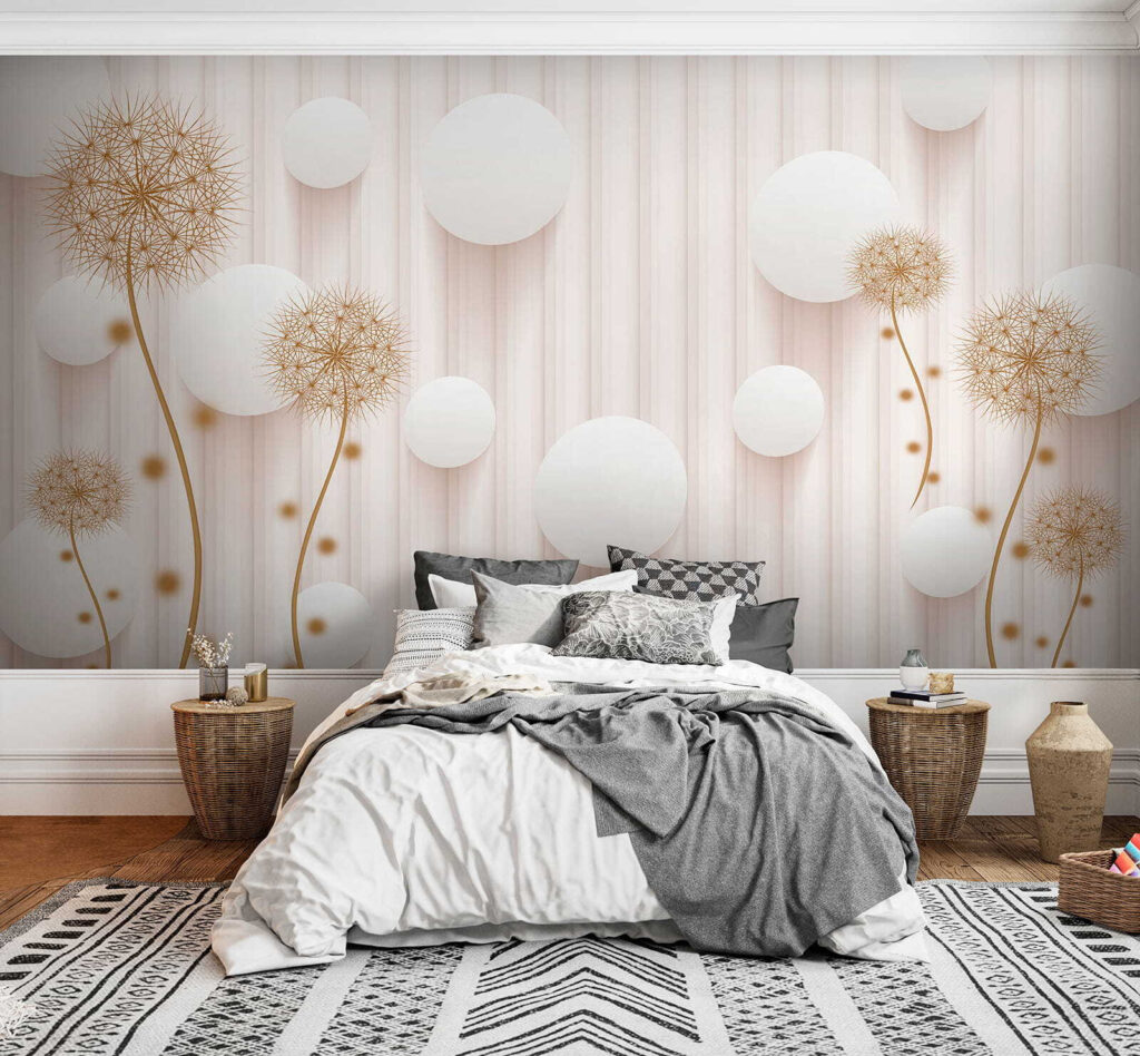 Pompones blancos sobre tallos — interior 5