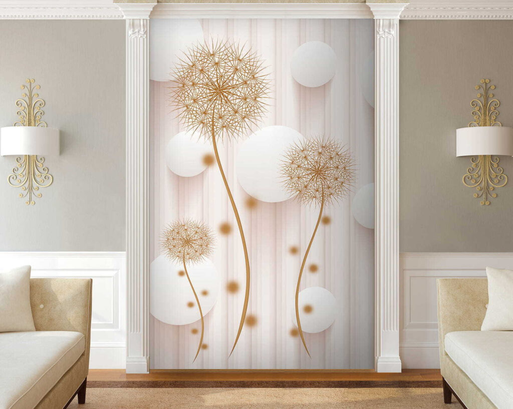 Pompones blancos sobre tallos — interior 9
