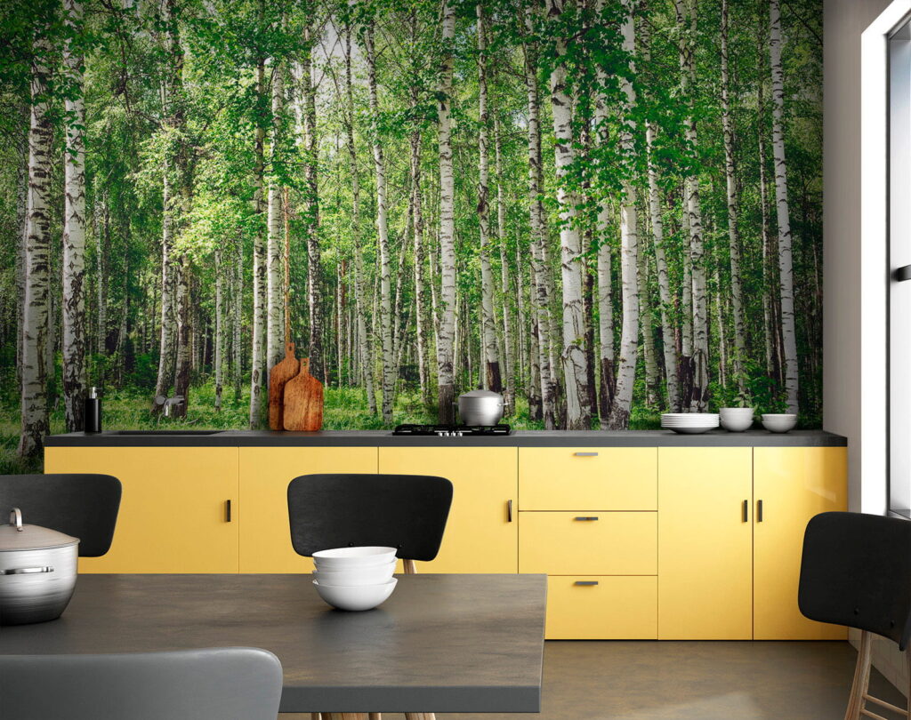 Abedules sobre hierba verde — interior 9