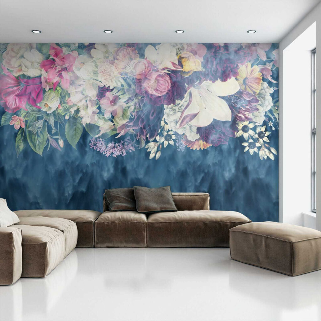 Flores sobre azul profundo — interior 6