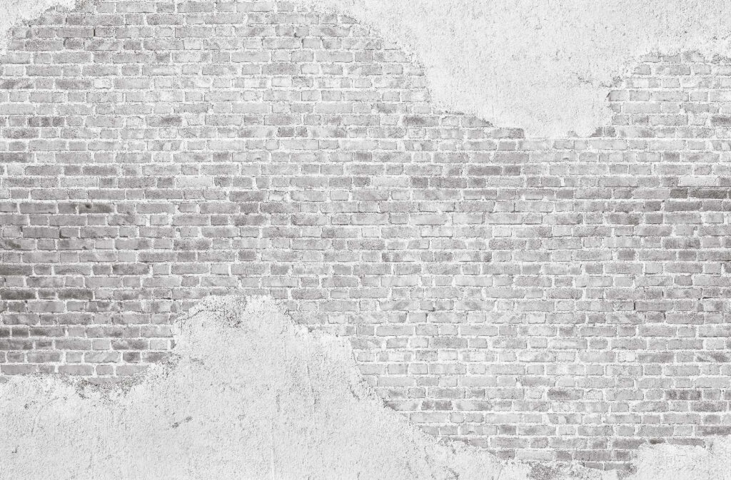 Muro desconchado en gris — diseño completo