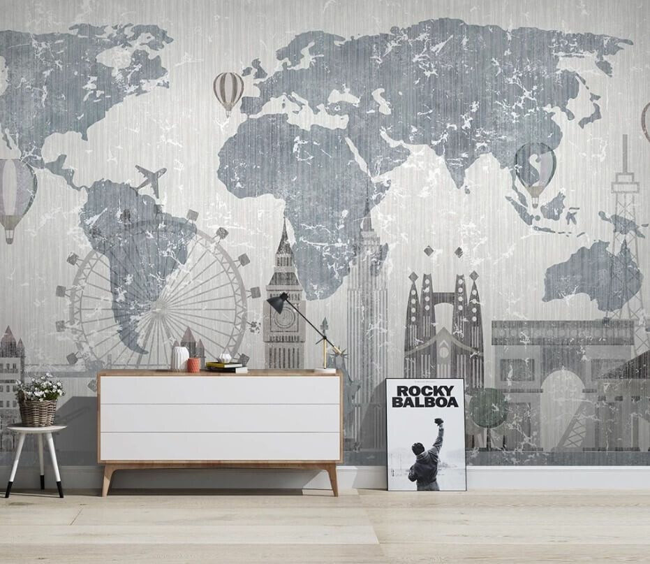 Mapa mundi con monumentos — interior 1