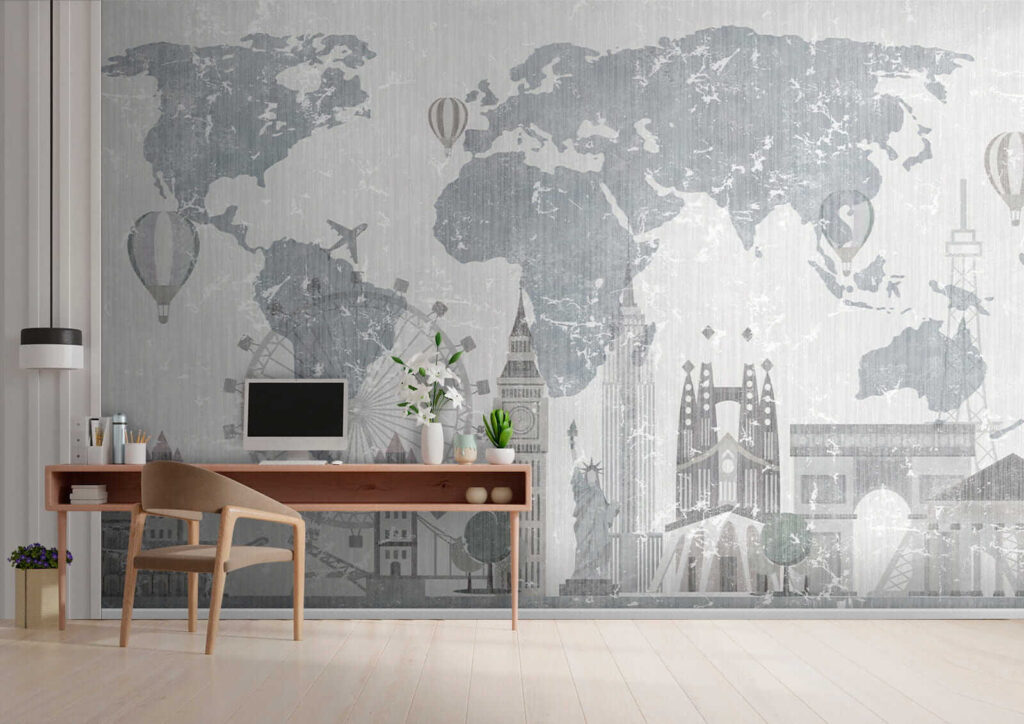 Mapa mundi con monumentos — interior 8