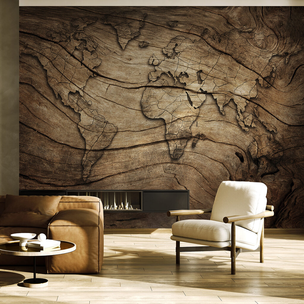 Mapa mundi entre vetas — interior 3