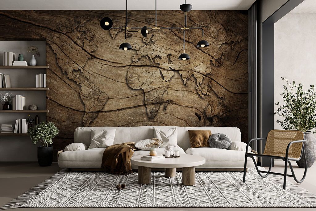 Mapa mundi entre vetas — interior 4