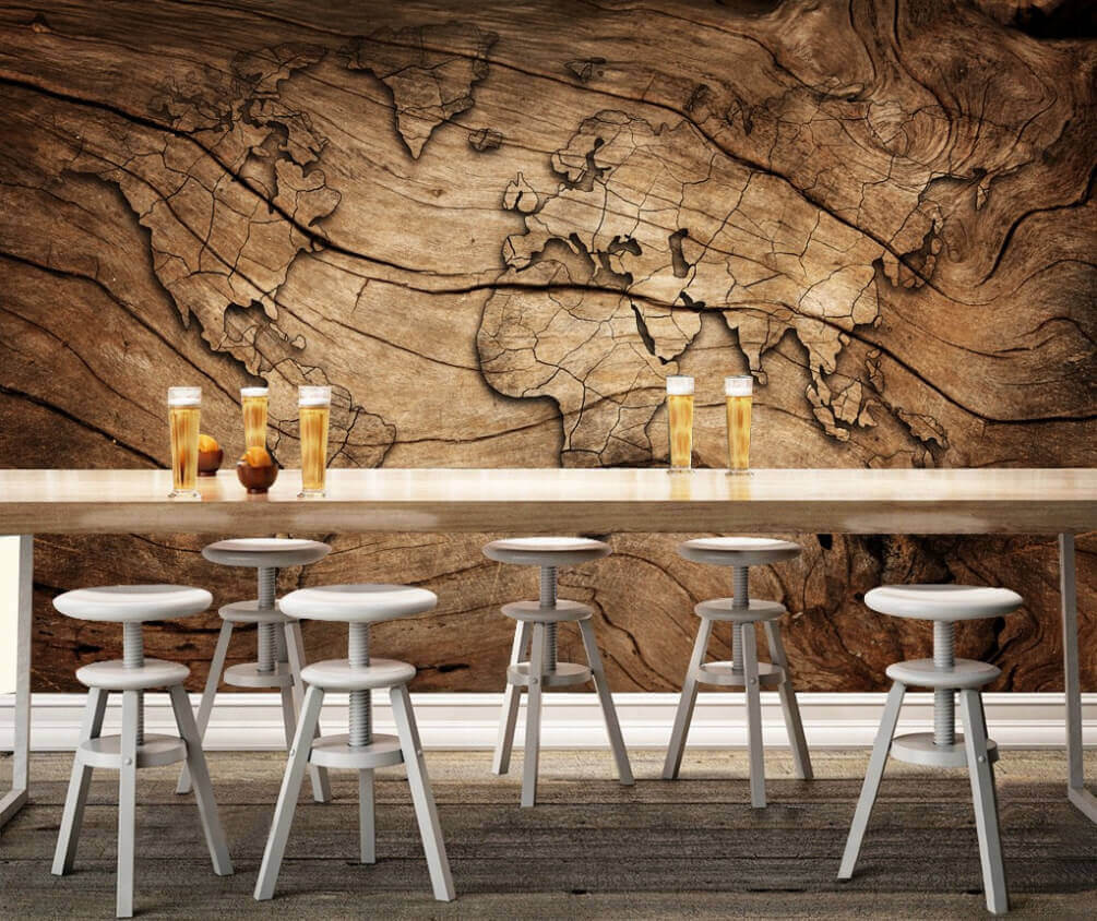 Mapa mundi entre vetas — interior 2