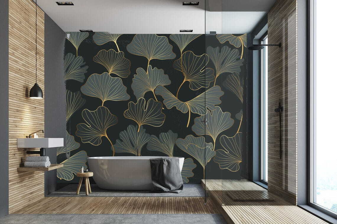 Hojas de ginkgo doradas — interior 1