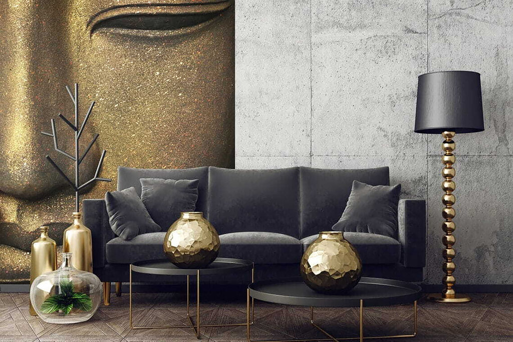 Ojos cerrados en dorado — interior 4
