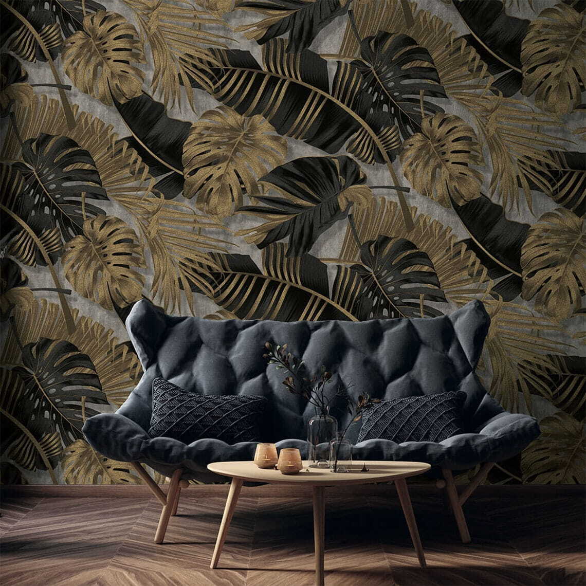Hojas doradas y negras — interior 1