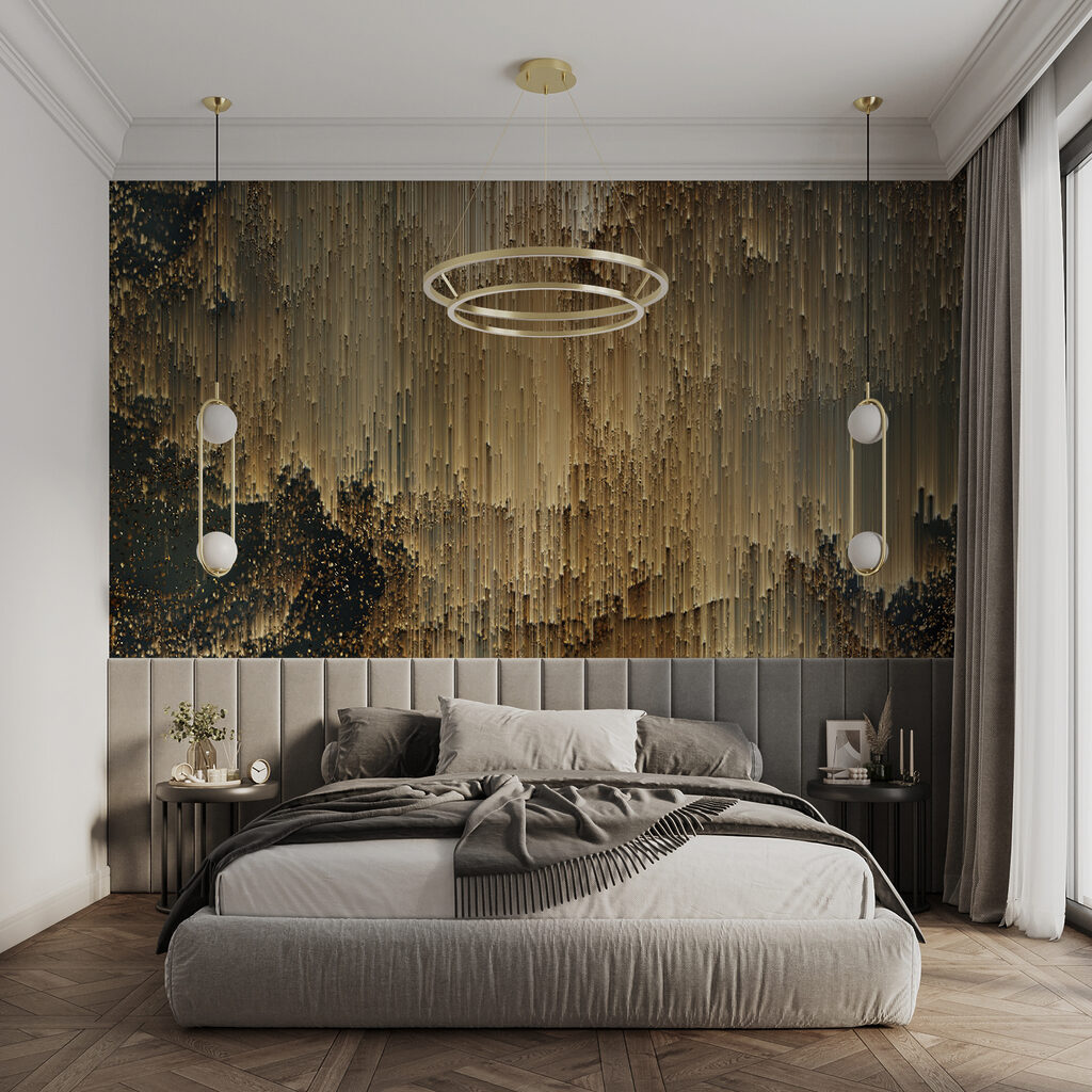 Pintura dorada que cae — interior 4