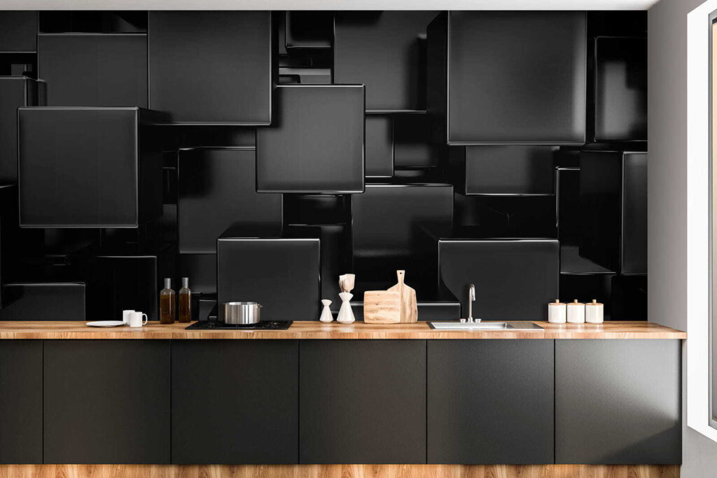 Bloques negros superpuestos — interior 9