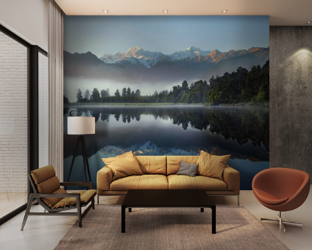 Montañas sobre el lago — interior 2