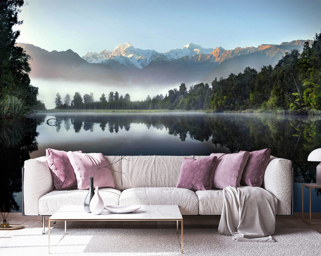 Montañas sobre el lago — interior 3