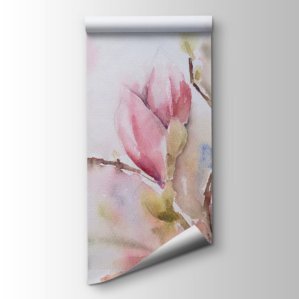 Magnolia en acuarela rosa — vista del producto