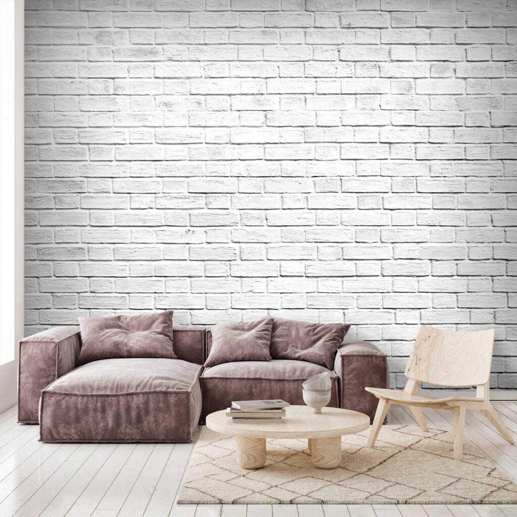 Juntas blancas entre ladrillos — interior 3