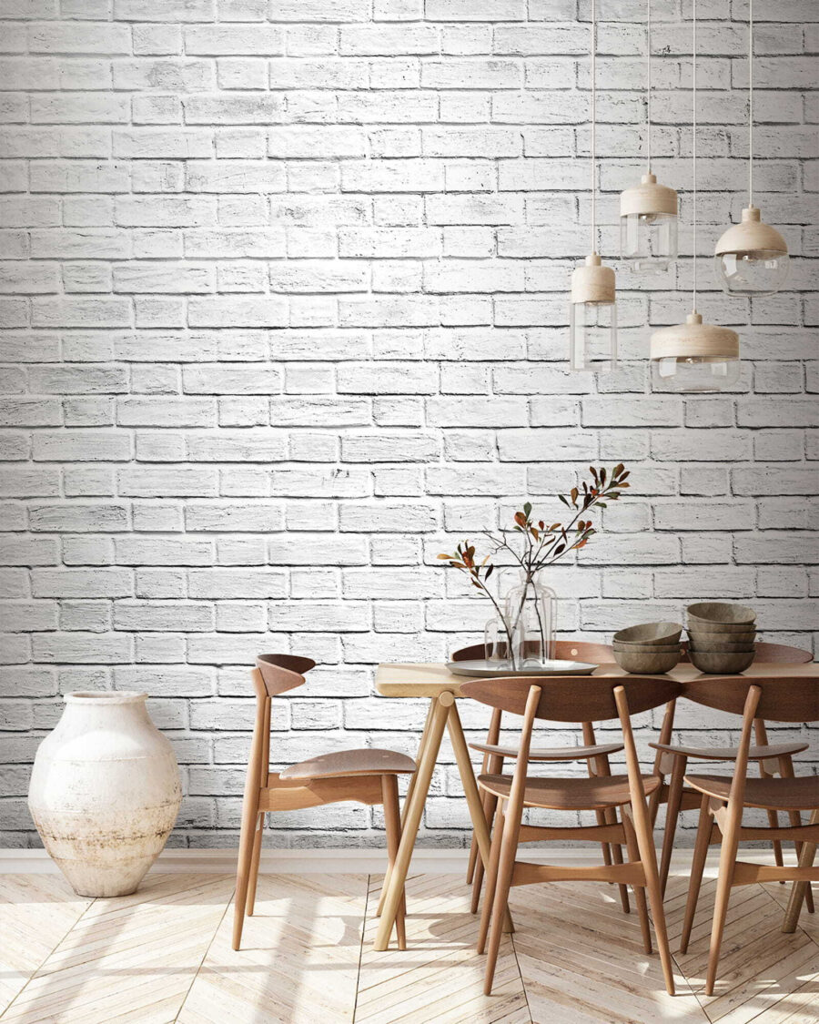 Juntas blancas entre ladrillos — interior 6