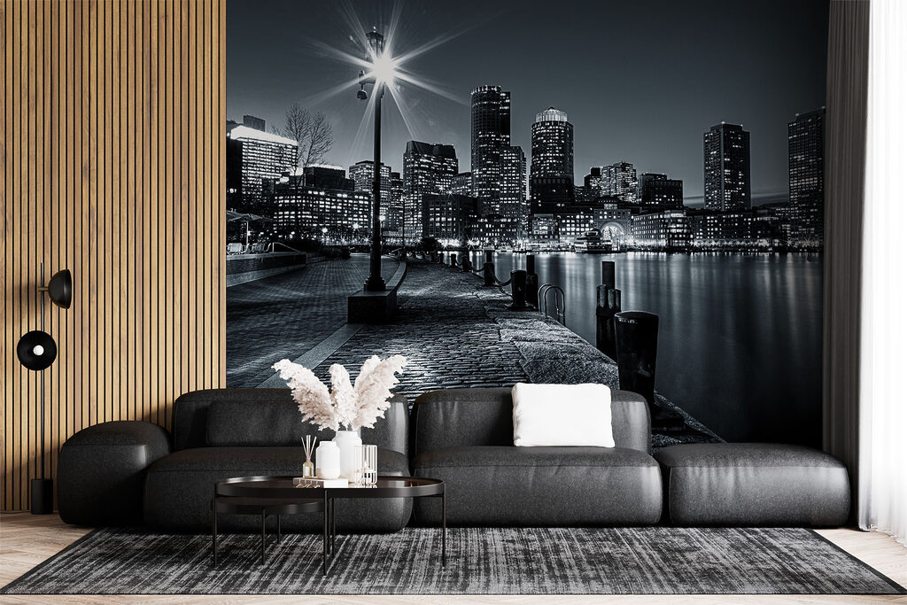 Muelle nocturno monocromo — interior 4