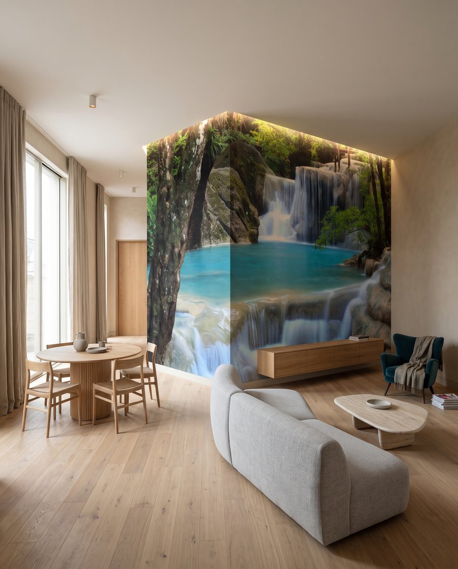 Arroyo turquesa en cascada — interior 2