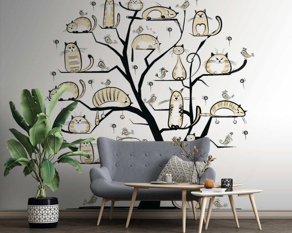 Árbol con gatos — interior 2