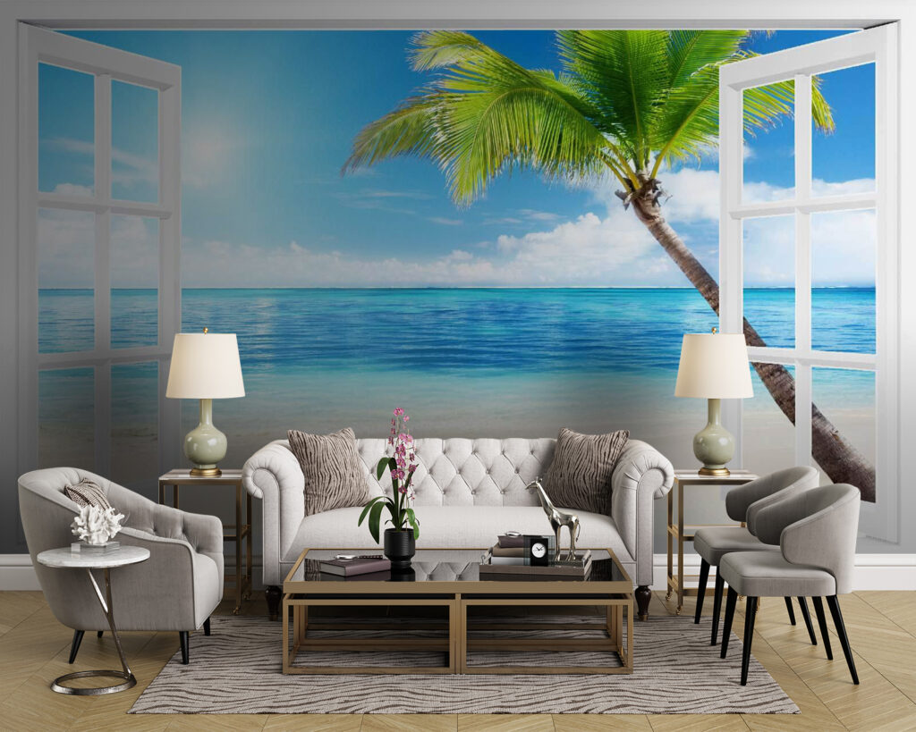 Palmera junto al mar — interior 1