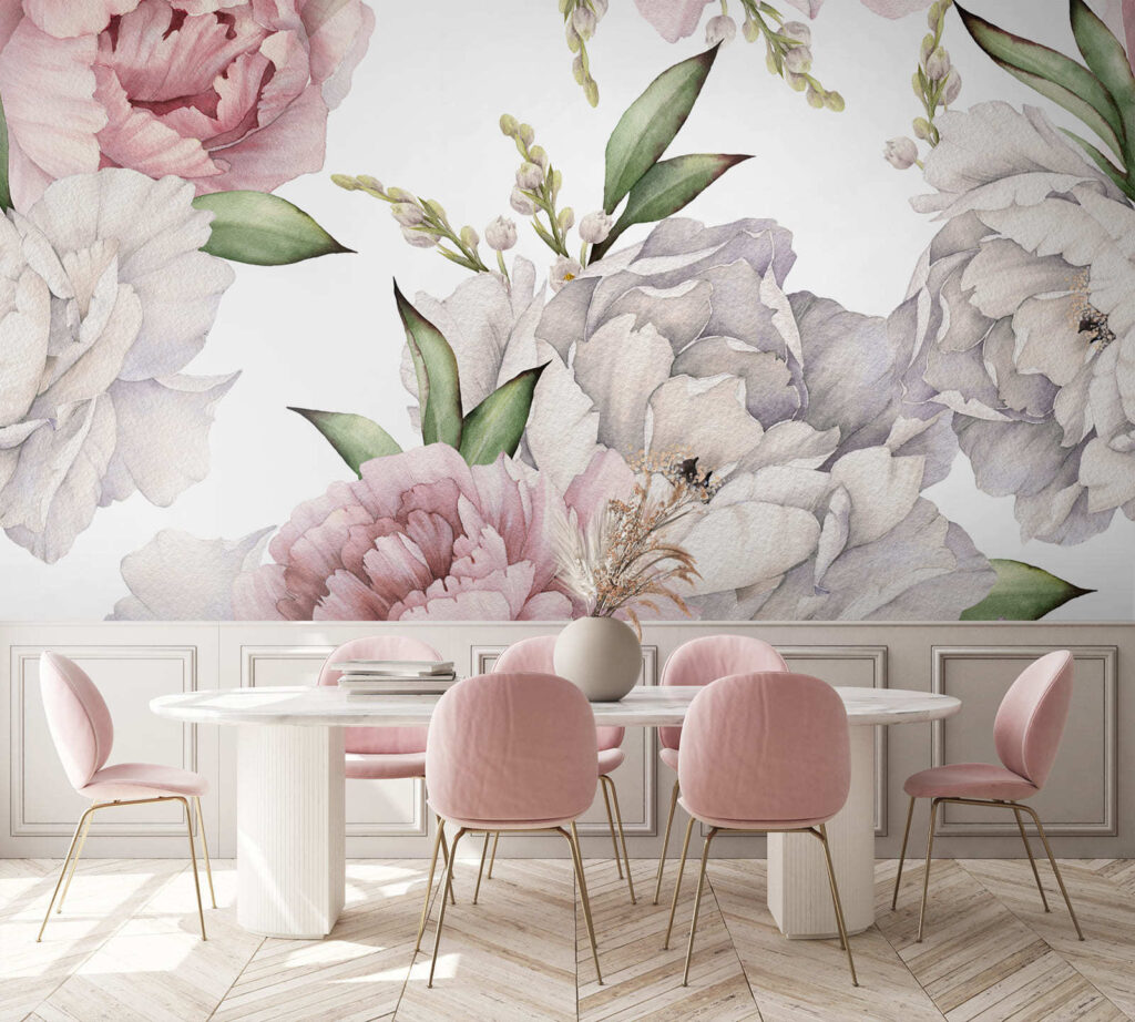 Peonías rosa crema — interior 1