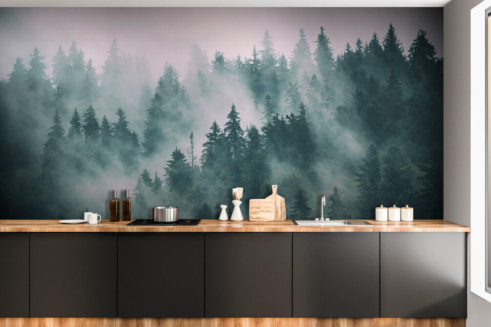 Pinos en gris rosado — interior 1