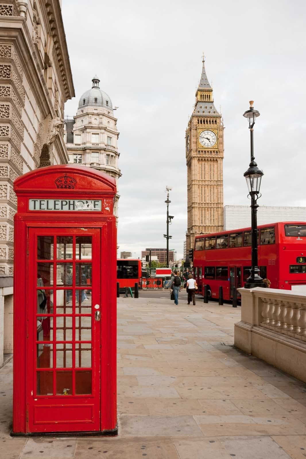 Cabina roja en Londres — diseño completo