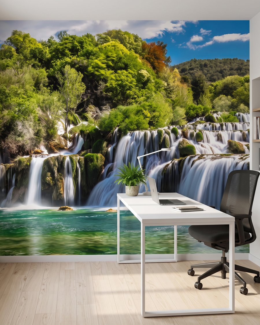 Poza verde bajo cascadas — interior 6