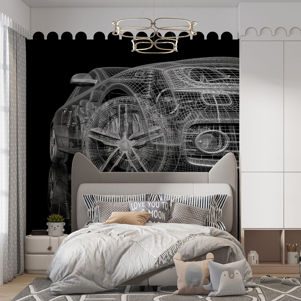 Coche en líneas blancas — interior 4