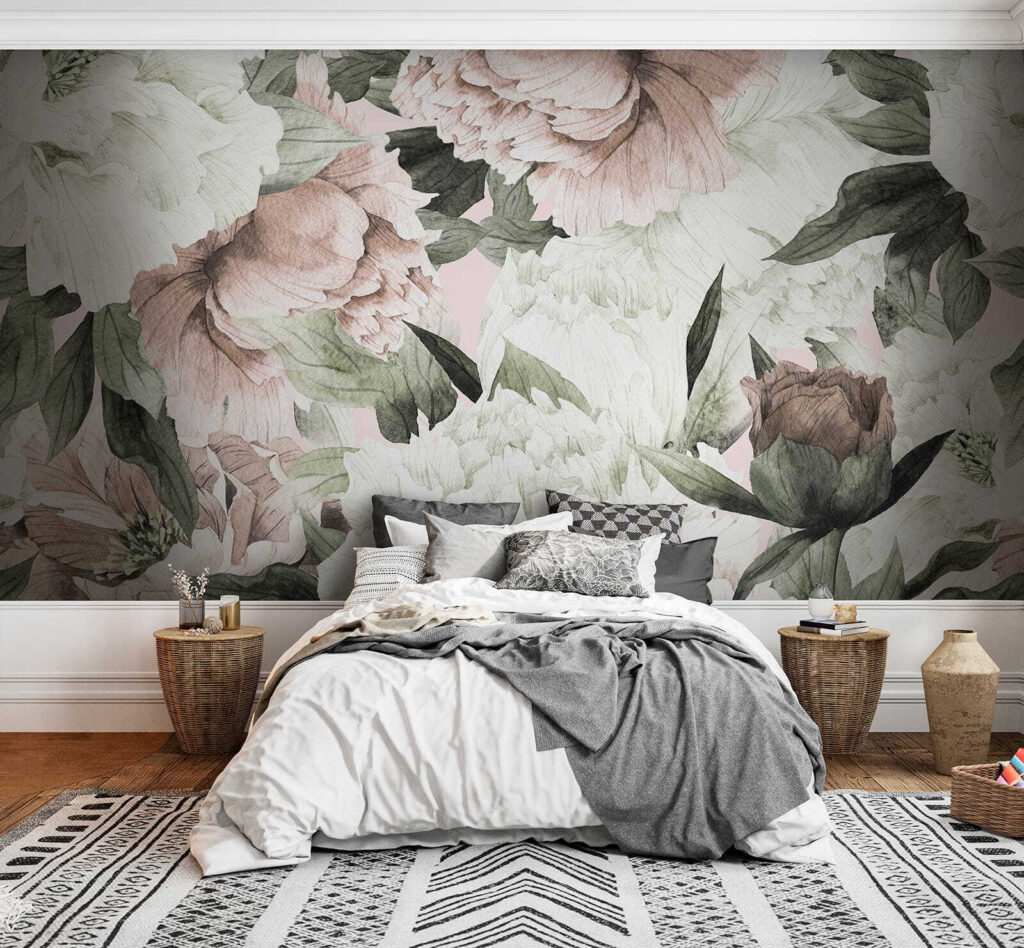 Flores rosadas con follaje — interior 3