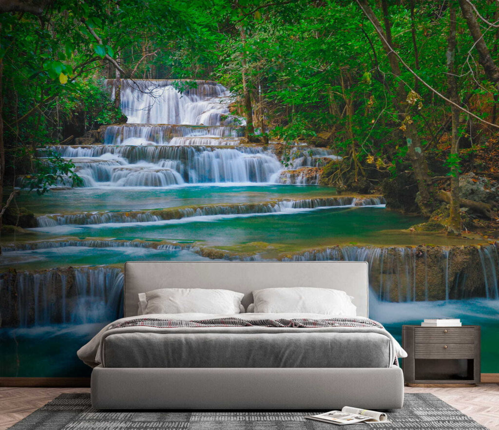 Cascada escalonada del bosque — interior 4