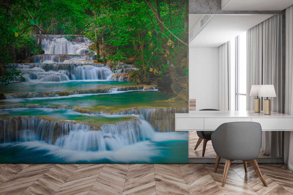 Cascada escalonada del bosque — interior 5