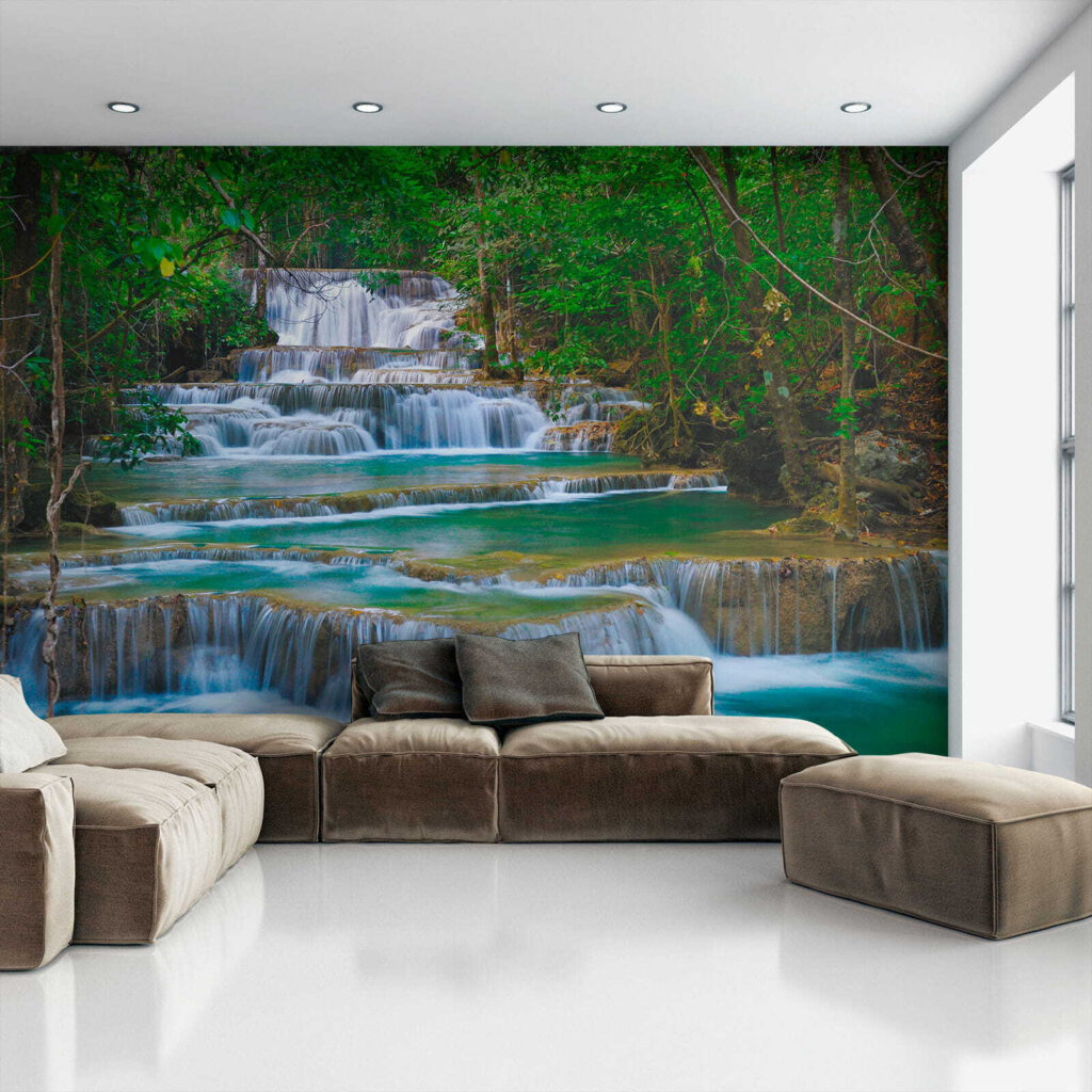 Cascada escalonada del bosque — interior 6