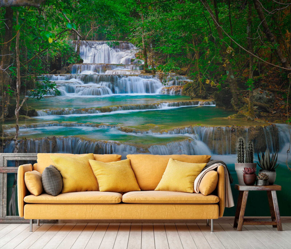 Cascada escalonada del bosque — interior 8