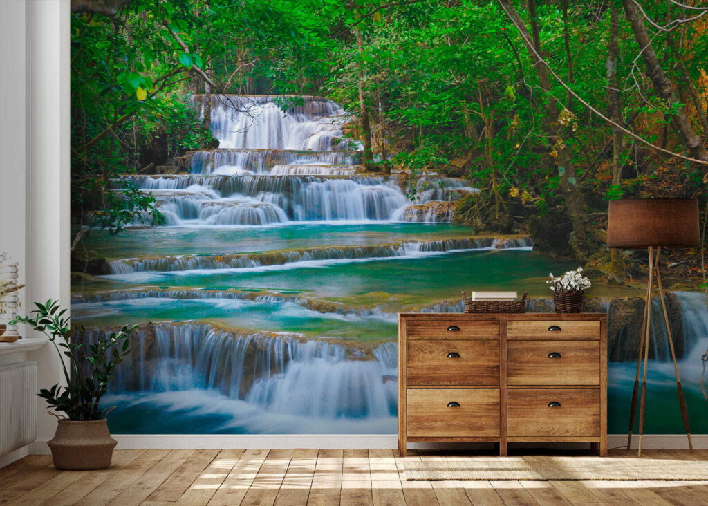 Cascada escalonada del bosque — interior 1
